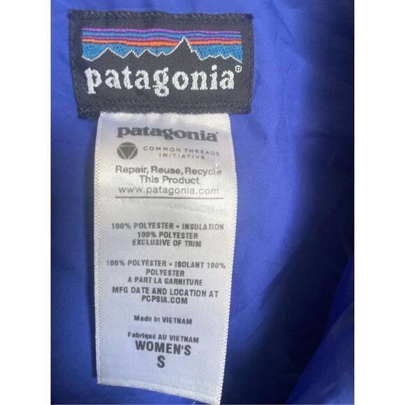 Patagonia Women’s Vagabunda Quilted Fleece Neck Puffer Vest Dark Gray S - Picture 11 of 15